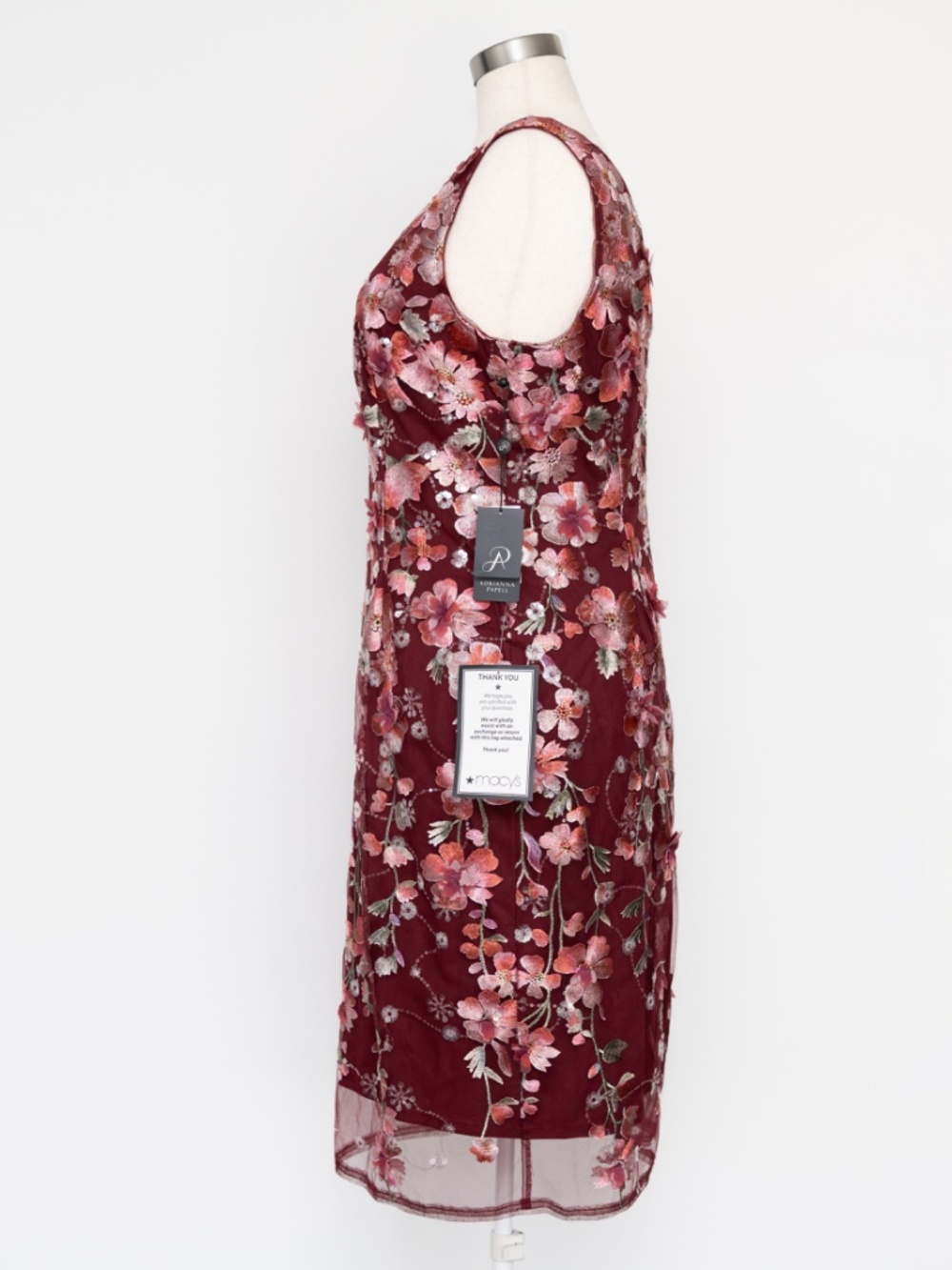 Adrianna Papell - Embroidered Floral Midi Dress - Picture 6 of 11